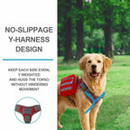 Black Dog Tactical Backpack Harness - Adjustable Outdoor Camouflage Saddle Bag for Dogs