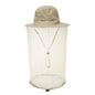 Beige Outdoor Mosquito Net Hat - Sun Protection and Insect Repellent Bucket Hat
