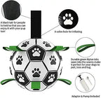19*19cm Interactive Dog Toy Soccer Ball with Rope | Outdoor Fetch & Tug Play for Dogs | Training & Exercise Pet Toy