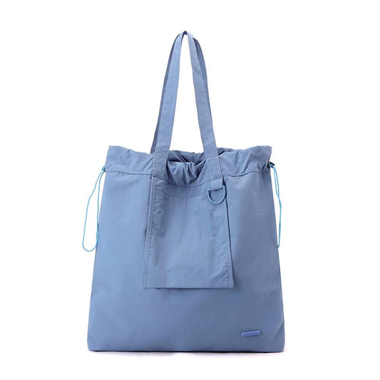 Blue Large Capacity Tote Bag - Lightweight Single Shoulder Bag for Commute, Casual Outings, and Shopping