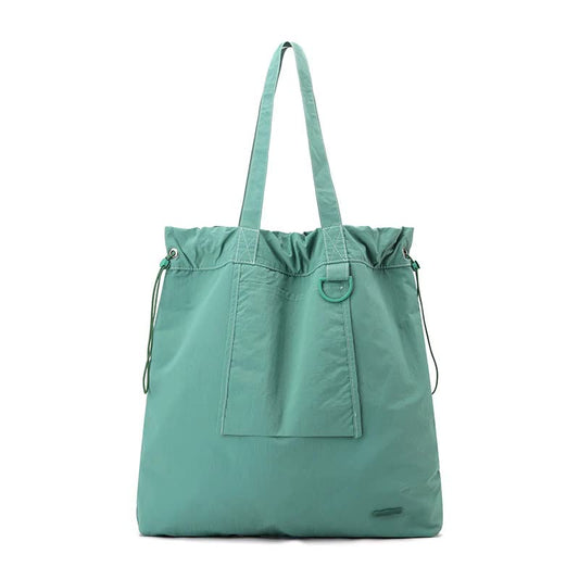 Green Large Capacity Tote Bag - Lightweight Single Shoulder Bag for Commute, Casual Outings, and Shopping