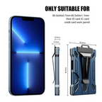1 Pcs Gold Premium RFID Blocking Aluminum Alloy ID Badge Holder with Transparent Card Slot & Money Clip