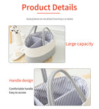 White Stylish Cotton Rope Basket for Clothing & Toys - Woven Storage Organizer, 38x23x18cm