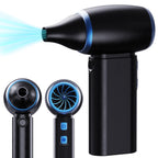 Black Portable Turbo Handheld Blower Fan - 130000RPM High-Speed Mini Fan with 5000mAh Battery