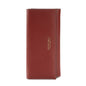 Deep Red PU Slim Wallet with Polyester Interior - Stylish Clutch for Cards and Cash