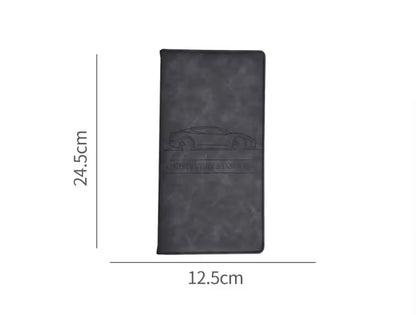 3 Pcs Premium PU Leather Car Registration and Insurance Holder - Slim Auto Document Organizer, Driver's License Wallet and Travel Passport Folder - Sky Blue