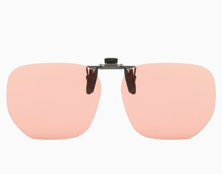 Chalky 2-Piece Flip-Up Sunglasses Clip-On Set for Glasses - UV-Protective Square Polarized Lenses for Driving