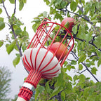 Fruit picking tool with telescopic pole - stainless steel fruit picking pole, high altitude tree fruit picking tool 4m