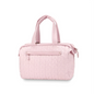 Pink Quilted Pattern Large Capacity Mummy Bag - Stylish Baby Diaper Bag for Moms, Baby Stroller Bag with Multiple Compartments