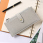 Light Gray Large Capacity Women's Leather Wallet - RFID Blocking Card Holder