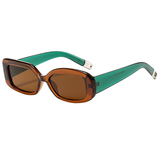 Green 2-pcs Retro Rectangular Sunglasses for Women & Men