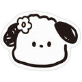 2 Pcs Style 7 White and Black Puppy pattern Cartoon Pet Feeding Mat for Cats & Dogs - Absorbent Diatom Mud Splash-Proof Mat, Easy to Clean