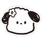 2 Pcs Style 7 White and Black Puppy pattern Cartoon Pet Feeding Mat for Cats & Dogs - Absorbent Diatom Mud Splash-Proof Mat, Easy to Clean