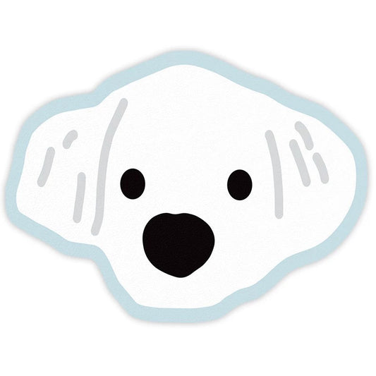 2 Pcs Style 8 White and Blue Puppy pattern Cartoon Pet Feeding Mat for Cats & Dogs - Absorbent Diatom Mud Splash-Proof Mat, Easy to Clean