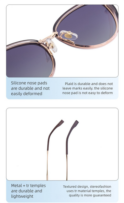 Dark Green Frame Chic Cat Eye Polarized Sunglasses for Women - Lightweight UV Protection Fashion Eyewear