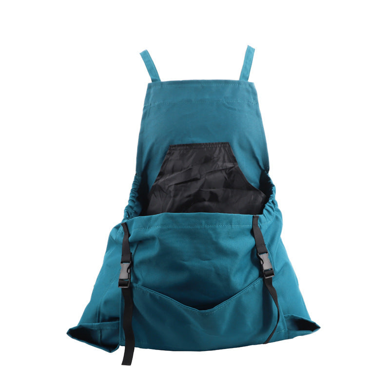 Green Garden Harvesting Apron - Waterproof Oxford Cloth with Quick Release Pouch