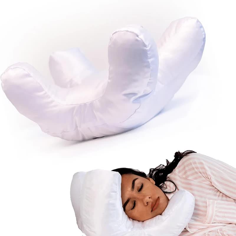 Black Beauty Sleep Pillow - Contoured Memory Foam Pillow for Face & Neck Support
