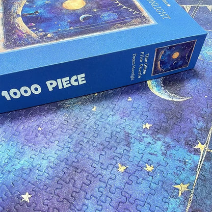 Dreamy Night Sky 1000-Piece Fine Art Jigsaw Puzzle - Premium Blue Cardboard Puzzle for Adults