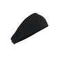 Black 5-Pack Wide Sports Headbands for Women - Non-Slip Yoga Headwraps with Sweat-Wicking Fabric (88% Nylon+12% Spandex)