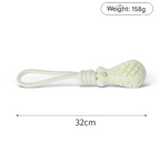 Green Single Drop of Water Durable Cotton Rope Dog Toy Set (3-Pack) - Chew, Tug & Treat Dispensing Ball for Dental Health