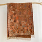 Khaki Bohemian Paisley Print Scarf - Large Lightweight Shawl Wrap - 200cm x 65cm