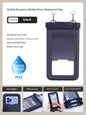 IPX8 Waterproof Phone Pouch with Inflatable Floating Layer,Touchscreen Dry Bag for Swimming(black)