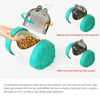 Pet Tumbler Treat Dispenser Ball,Interactive Feeding Toy for Dogs and Cats(Pink and white)