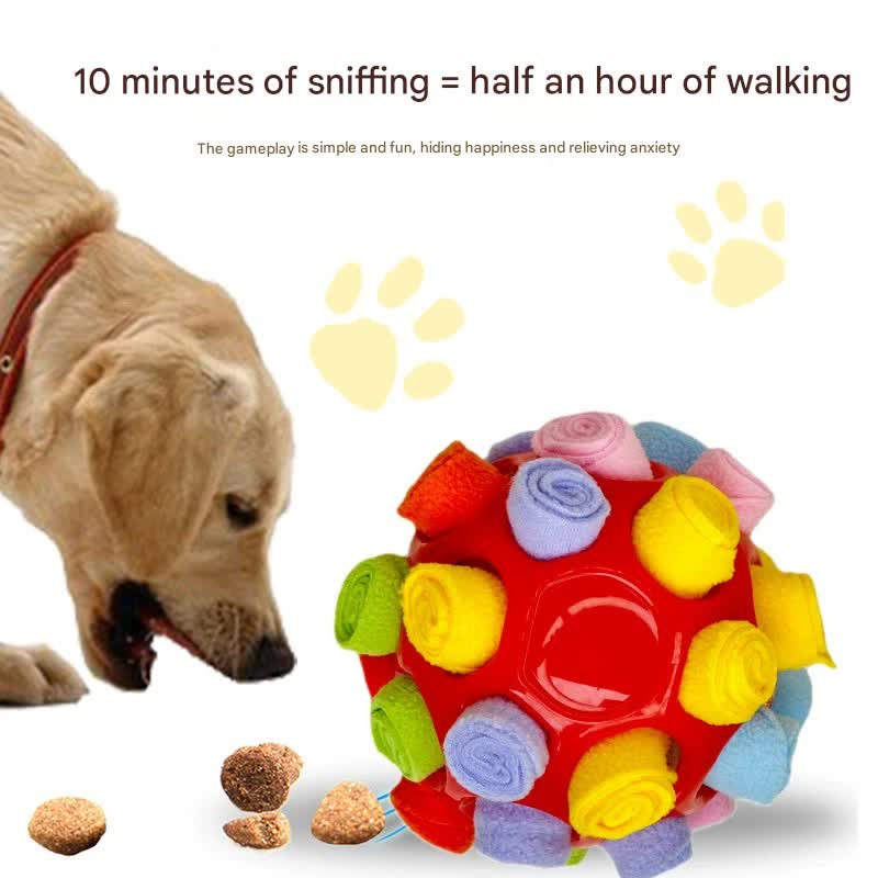Rubber Snuffle Ball for Pets,Interactive Hollow Treat-Hiding Toy for Dogs and Cats(Pink)