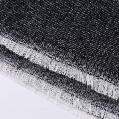 Solid Knit Poncho Shawl,Warm Fall/Winter Cape with Slit and Crossbar Design(Black)