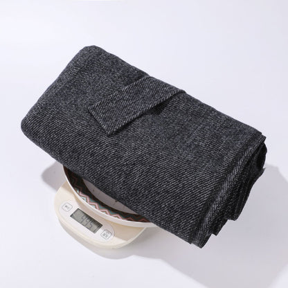 Solid Knit Poncho Shawl,Warm Fall/Winter Cape with Slit and Crossbar Design(Black)