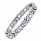 Magnetic Therapy Bracelet - Anti-Allergy Jewelry with Gemstone Design and Health Benefits(Steel)