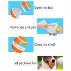 Interactive Auto Pet Toy Ball with Remote Control - USB Rechargeable, LED Lights, Sturdy & Waterproof(pink)