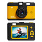 Compact 4K Digital Camera - 50MP, 16x Zoom, 2.4-inch IPS Screen, WiFi & Fill Light - Retro CCD Style(Yellow)