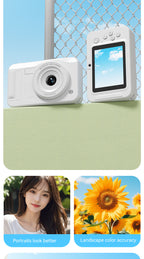 Student HD Digital Camera - 44MP, 8x Zoom, Autofocus, Dual Lens, Type-C Charging (Pink)