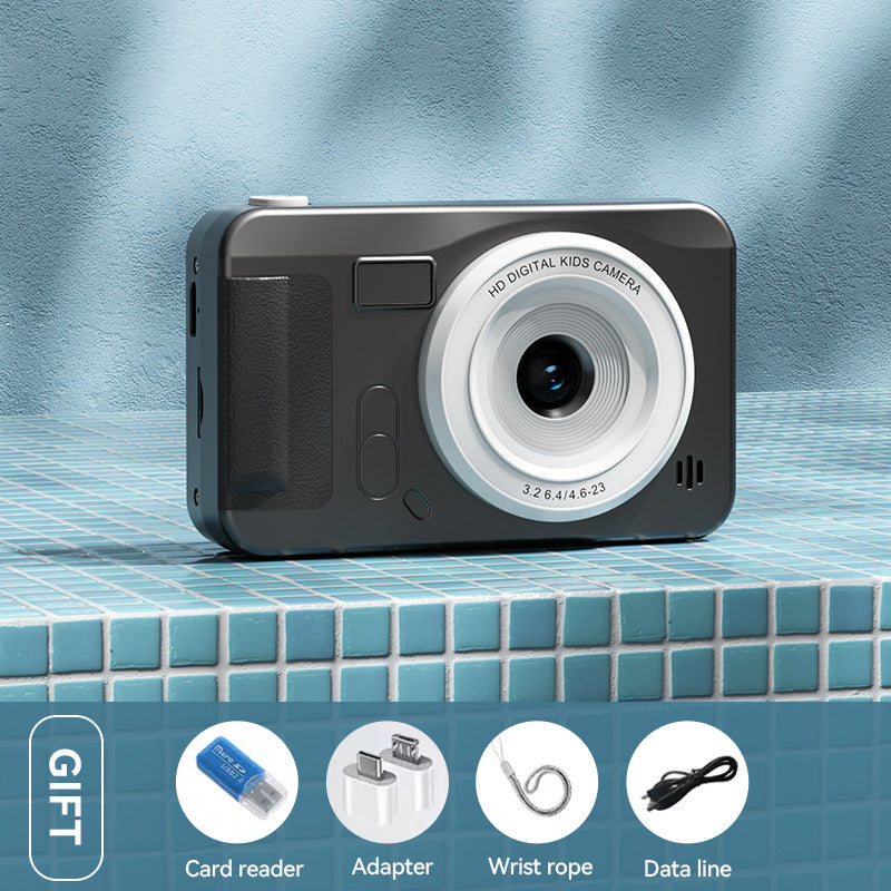 Student HD Digital Camera - 44MP, 8x Zoom, Autofocus, Dual Lens, Type-C Charging (Black)