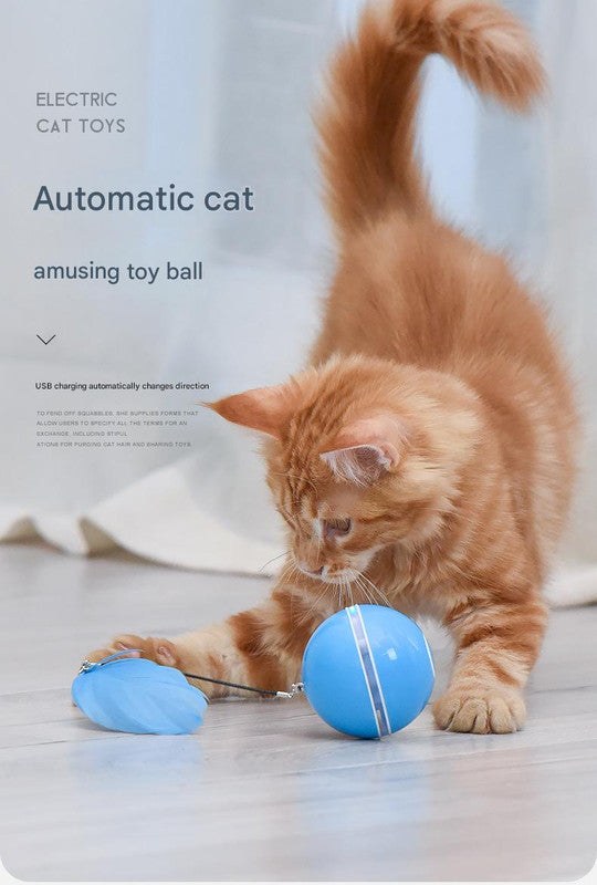 Smart USB Rechargeable Pet Interactive Rolling Ball(White)