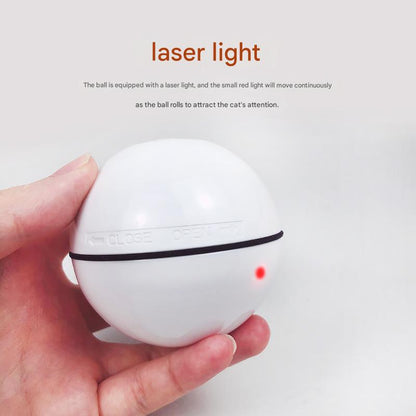 Smart USB Rechargeable Pet Interactive Rolling Ball(White)