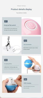 Smart USB Rechargeable Pet Interactive Rolling Ball(Blue)