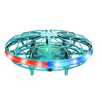 Hand-Controlled UFO Mini Drone with LED Lights & Obstacle Avoidance(green)