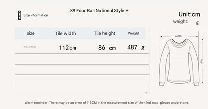 Light blue Women's printed knitted cardigan cape with ruffled sleeves (Style 2)