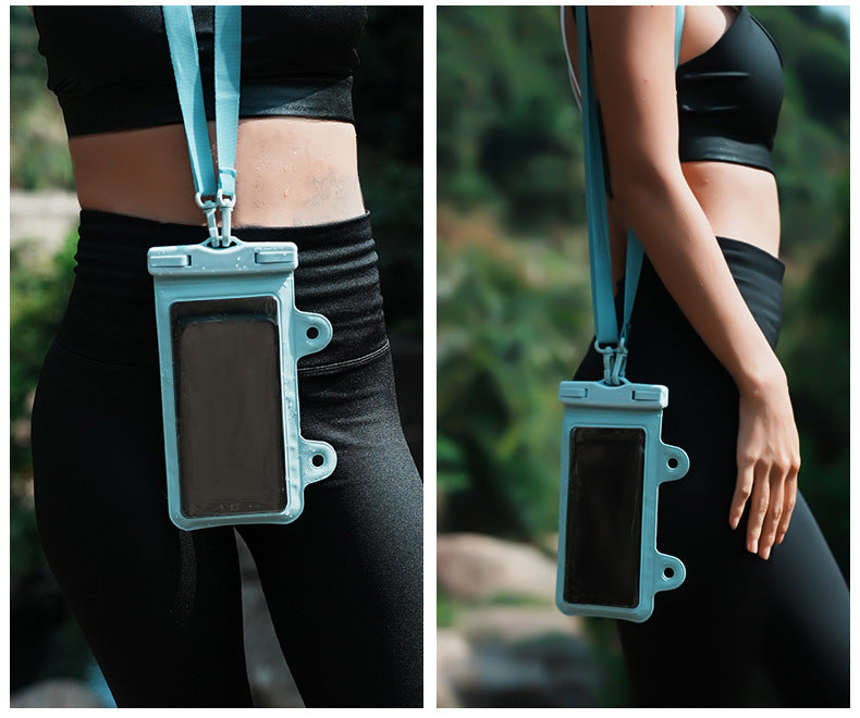 Green 2-Pack Universal IPX8 Waterproof Phone Pouch with Lanyard - Touch Sensitive Case for Swimming & Outdoor Sports