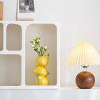 Bright Yellow Whimsical Stacked Orange Ceramic Vase - Modern Nordic Tabletop Decor