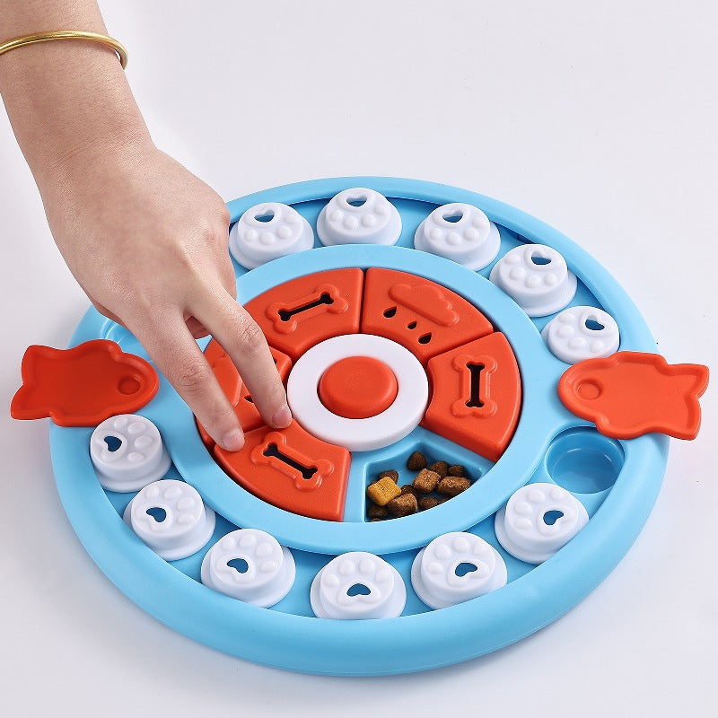 Green Interactive Pet Puzzle Feeder Toy - Slow Eating & Mental Stimulation Game for Dogs & Cats
