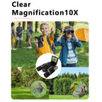 Black HD Digital Camera Binoculars 8X Zoom - Record Video & Photos with LCD Screen, Starlight Night Vision for Outdoors