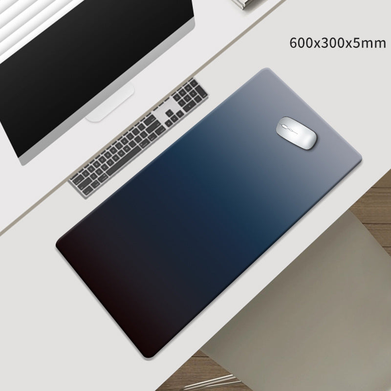 Black-Blue Gradient Premium Large Silicone Mouse Pad - Non-Slip, 600x300mm for Office and Gaming