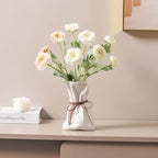 Coffee And White Chic Money Bag Inspired Vase - Modern Resin Decorative Flower Holder & Tabletop Accent(Use the mobile phone as a reference for size)