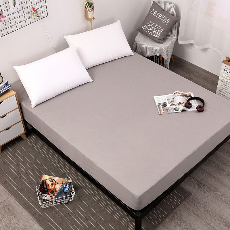 Grey Queen Size Waterproof Fitted Mattress Protector - Soft & Breathable Bed Cover, Hypoallergenic, Deep Pocket (152x190x30cm)