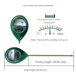 2 Pcs Green Soil Moisture Meter - Accurate Plant Water Monitor for Garden & Potted Plants, No Batteries Needed
