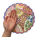 Circular Pattern Set of 2 Cartoon PVC Coil Entrance Mats - Non-Slip Dirt Trapping Door Mats (50x80cm)