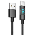 2 Meter USB To Type-C 4-Piece Set 1m 100W Super Fast Charge Transparent Aluminum Shell Digital Display Data Cable - USB Type-C Fast Charge Cable
